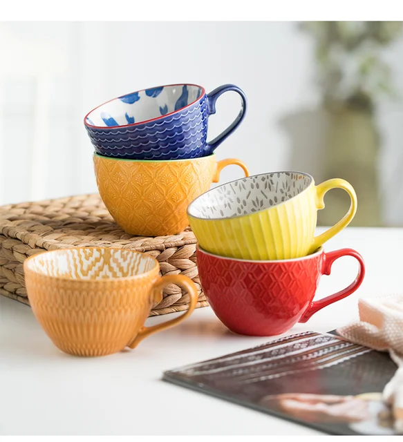 Tazza da caffè in ceramica in stile europeo con coperchio in Silicone  coperchio isolante tazza da caffè di grande capacità tazza da tè tazza da  acqua a portata di mano - AliExpress