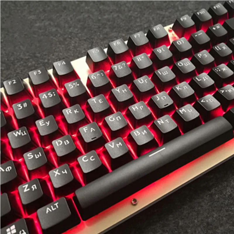  Russian 104 Keys Translucent Backlight Keycaps Korean Key Cpas for Cherry MX Mechanical Keyboard Ke