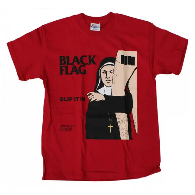 Black Flag T-shirt Slip It In Red Punk Band New Authentic S-2xl
