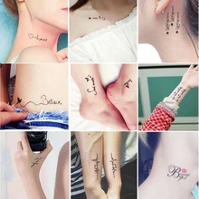 Водостойкая Временная наклейка Геометрическая планета Медуза тату буква черный треугольник татуировка тело рука Мужская и женская Татуировка 19ss