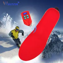 Перезаряжаемая нагревательная стелька с нагревателем, светодиодный дисплей, Интеллектуальный беспроводной пульт дистанционного управления, подогреватель для ног, 2000 мАч, стельки для обуви