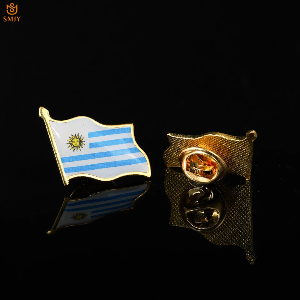 South America Switzerland Uruguay Waving Flag Brooch Fashion Lapel Patriot Travel Backpack/Suit Badge Pin Jewelry For Unisex | Дом и сад