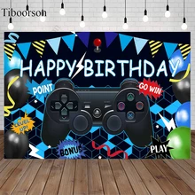 

Game on Gamepad Theme Background Boy Birthday Party Props Decoration Wallpaper Photo Studio Photography Banners