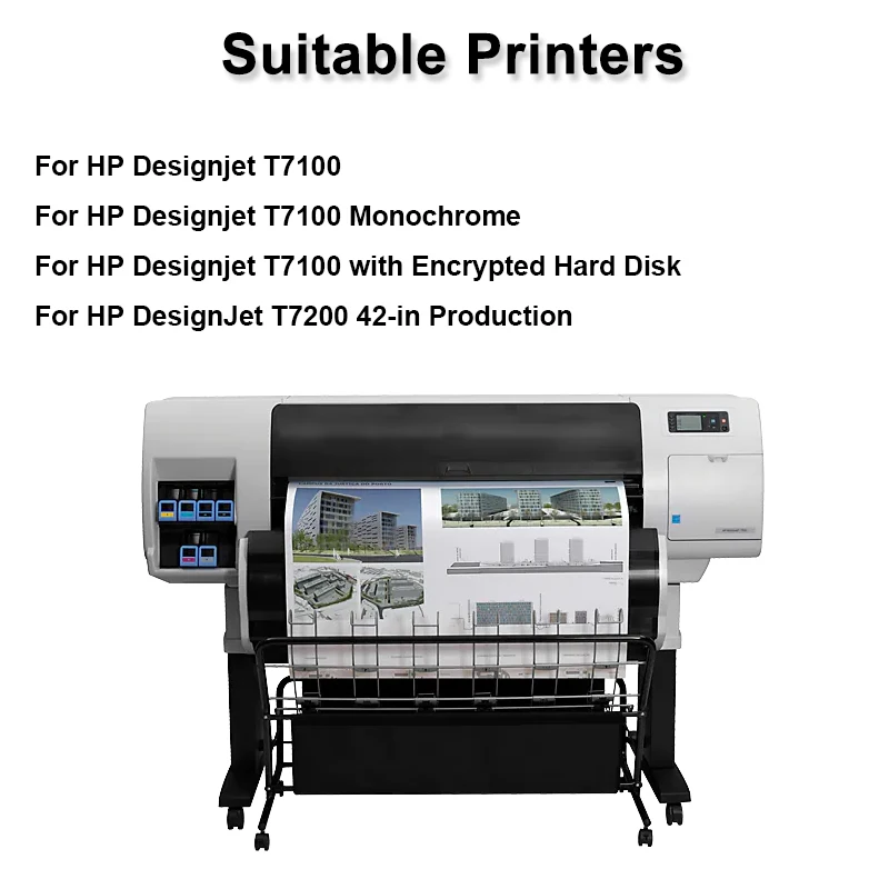 Thermal inkjet printer cartridge HP 761 Ink Cartridge Chip New Upgrade Chip HP DesignJet T7100 T7200 Printer CM991A CM992A (MBK C M Y GY DGY)
