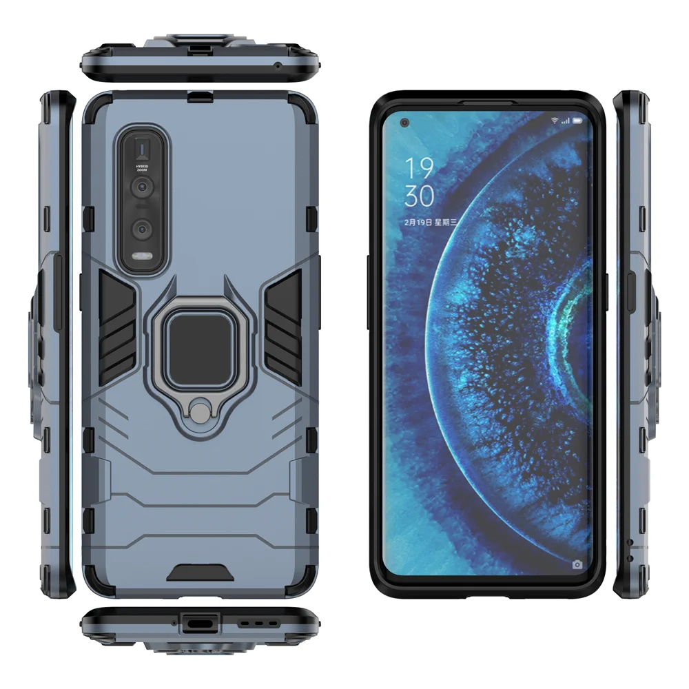 For OPPO Find X2 Pro Case Shockproof Armor Finger Ring Magnetism Holder Case For OPPO Find X2 Neo Lite X2 Pro x2pro Funda Capa wallet phone case Cases & Covers