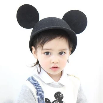 

South Korea new children lovely hat wool cap Black wool