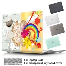 Чехол для ноутбука Apple MacBook Air Pro retina 11 12 13 15 16 для mac book New Pro 13,3 15,4 16 дюймов A1706 A1932+ крышка клавиатуры