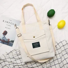 Новые продукты Женская Холщовая Сумка decontrutable ремень художественная и художественная универсальная Одиночная сумка тканевая через плечо Южная Корея холст