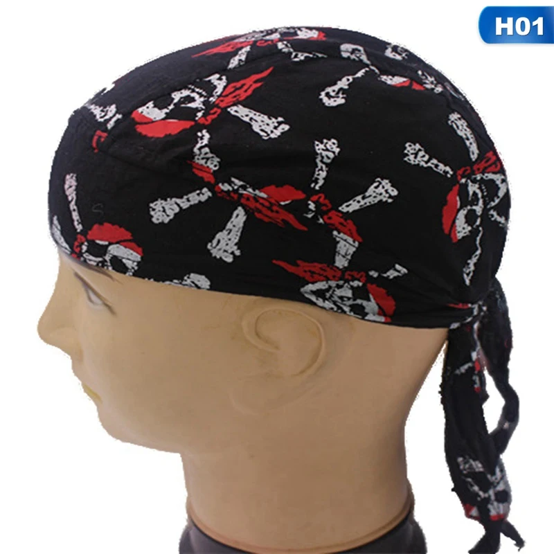 Riding Pirate Hat Head Polyester Head Riding Sports Colorful Headwear Accessories Riding Breathable Sweat Pirate Hat