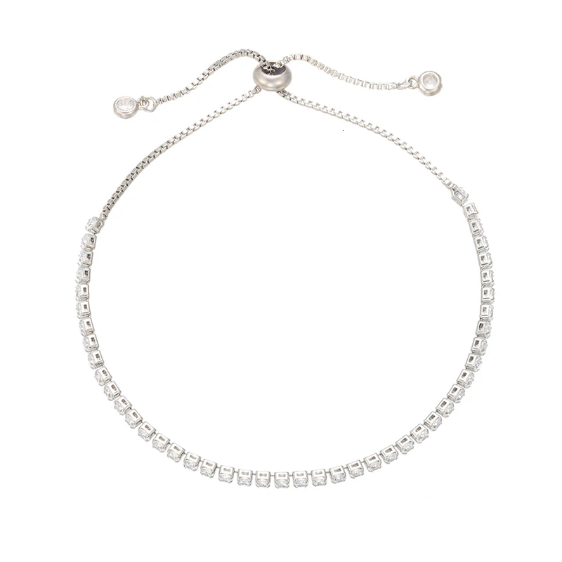 ZHUKOU 2,5x280 мм стильный латунный Кристальный браслет для женщин, звеньевая цепь, браслеты и браслеты для женщин, подлинные ювелирные изделия, подарок VL24