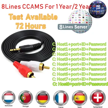 

Spain Cccam Europa 8 lines support Portugal Poland Germany Receptor 4k Enigma DVB t2 S2 Satellite Receiver cccams
