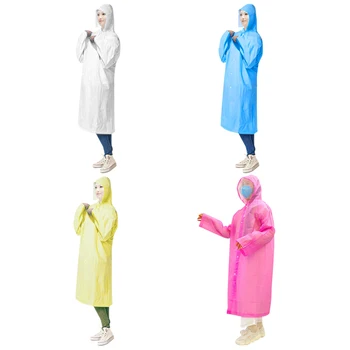 

5pcs Disposable Antibacterial Isolation Suit Rainwear Protective Clothing Coveralls Plastic Gown Isolation Dust-proof Suit
