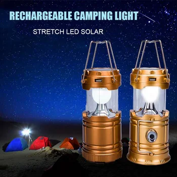 

Hot LED Camping Lantern Portable Solar Rechargeable Telescopic Handheld Lamp Outdoor Light MVI-ing