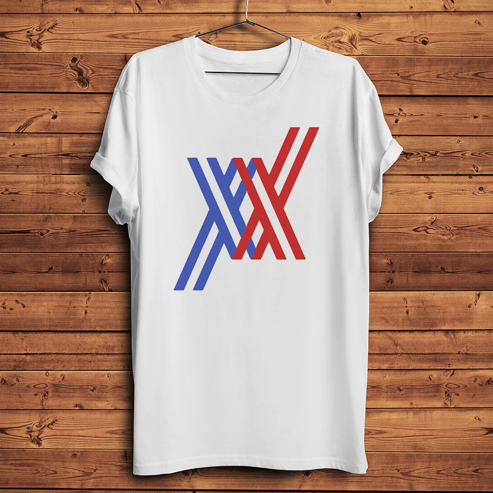 XX funny anime tshirt Men New White Casual short sleeve T Shirt Unisex manga DARLING in the FRANXX streetwear Tee | Мужская одежда