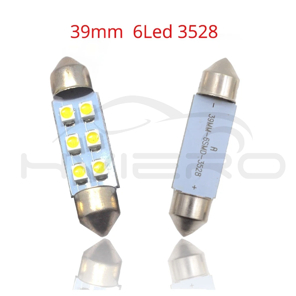 Hviero Bright White Dome Festoon light c5w C10W Car led 3528 1210 6 SMD 31MM 36MM 39MM 41mm Auto Door Led Reading bulbs Glove Box Light