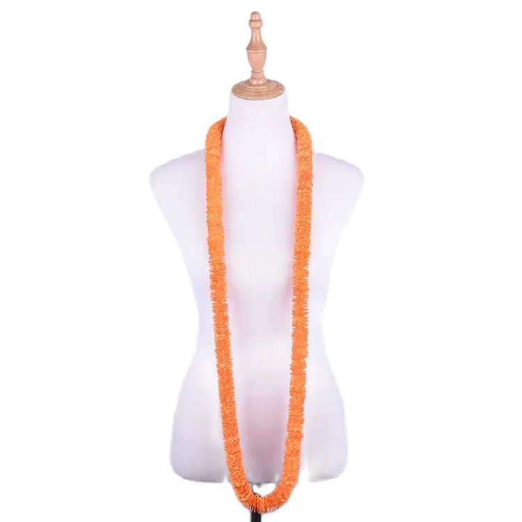 

Смешанные цвета Бесплатная доставка 50 шт./лот HL0018A 3 вида цветов 150 см Искусственный шелк тонкий Ilima Long Lei Гавайский Хула танцор тропический цветок