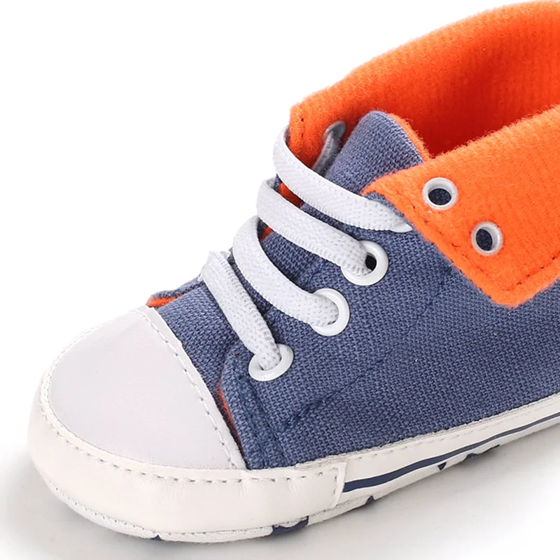 Детская обувь для мальчиков и девочек; парусиновые спортивные кроссовки для новорожденных; обувь для малышей с мягкой нескользящей подошвой; детская обувь