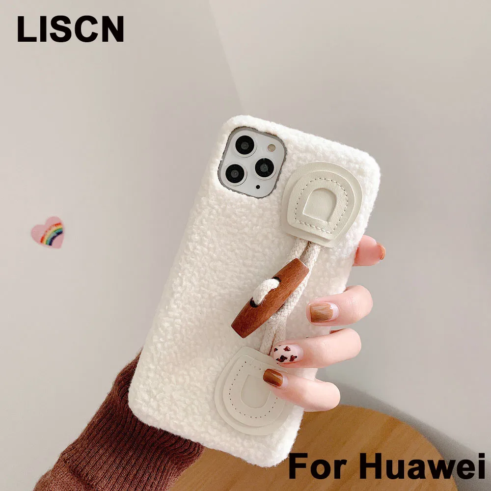 

Winter Warm Furry Plush Phone Case for Huawei P30 P20 Pro P30Pro Soft TPU Back Cover for Huawei Nova5 Nova 5 P20Pro Cases Coque