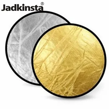 

Jadkinsta 60cm Photo Studio Reflector Disc Photography Round Silver Golden Foldable Portable Reflectors Flash Photo Accessories
