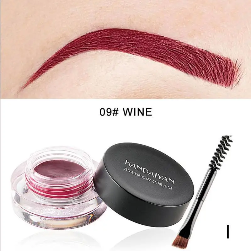 12 colors Professional Eyebrow Tint Makeup Waterproof Eyebrow Pomade Gel Enhancer Cosmetic Eye Makeup Eye Brow Cream with Brush - Цвет: I