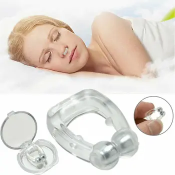 

1PC Anti Snore Nose Clip Micro Sleep Stop Snoring Aid Magnet Silicone