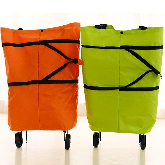 Manufacturers Direct Selling Portable Folding Shopping Bag Oxford Cloth Hand Korah Shopping Cart Shopping Grocery Shopping Lugga