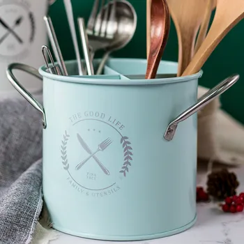 

Nordic style ins chopsticks bucket kitchen storage chopsticks tube with drain hole kitchen tool barrel knife and fork WF9161115