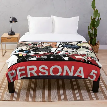 

Copy of Persona 5 phantom thieves clean back Throw Blanket Soft Sherpa Blanket Bed Sheet Single Knee Blanket Office Nap Blanket
