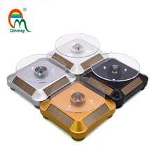 Led branco multicolorido luz rotativa display mesa a pilhas ou solar-powered display turntable