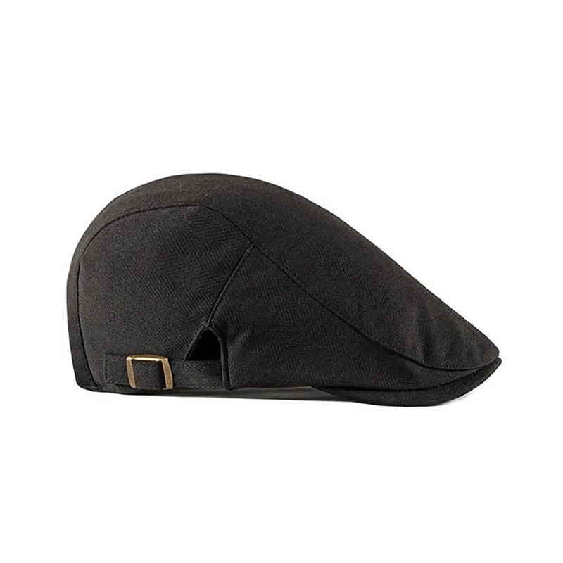 Beret Cap Women Men Adjustable Sunshade Peaked Hat Outdoor Headwear Apparel Accessories British retro light board forward cap - Цвет: B