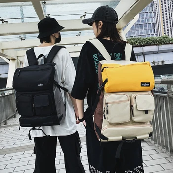 

Street Style Travel Men's Women's Backpack Cool Large-capacity Schoolbag Female Korean High School College Backpack Women 2020