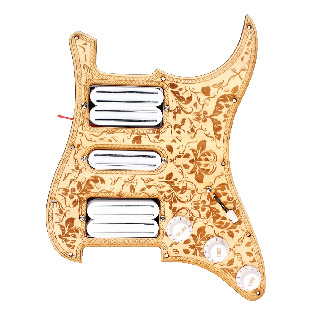 

HSH Electric Guitar Pickguard Loaded Dual Track Humbucker Pickups Luthier Supply