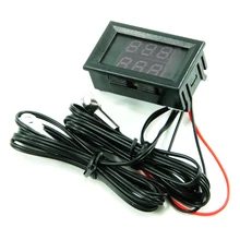 Termômetro digital higrômetro para carro, com sensor de temperatura e umidade, sonda à prova d'água de metal