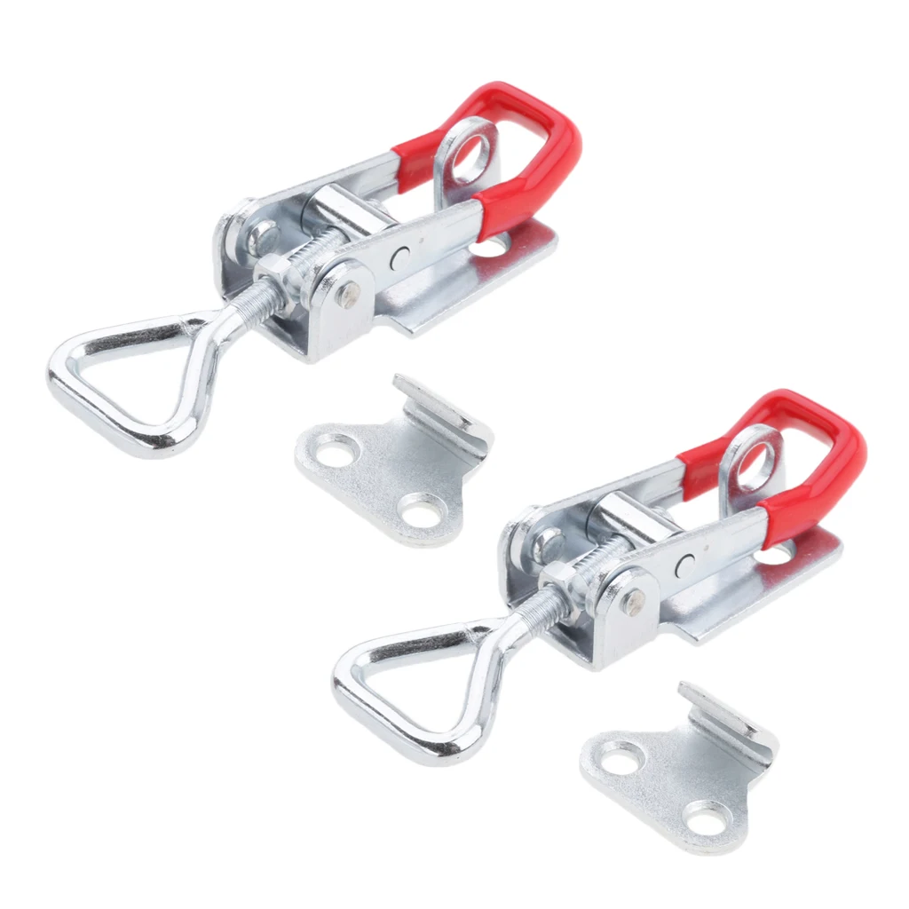 2x Clamp Draw Latch Pull Lock Fastener Over Centre Lock Trailer Truck S Size