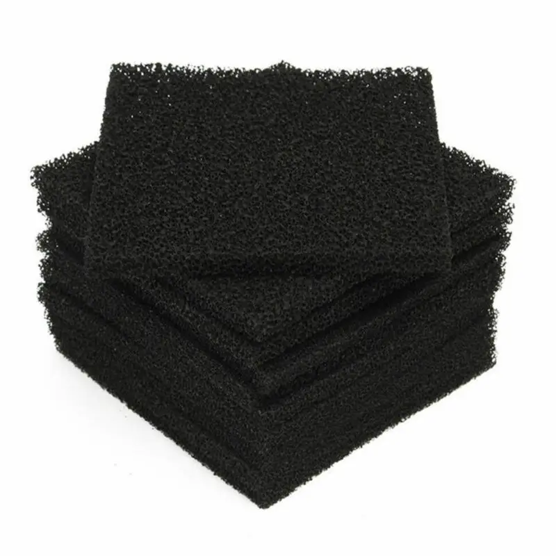 5-20Pcs Activated Carbon Filter Sponge Aquarium Fish Filter Box Water Pet Cage Filters Accessories Hole Aquarium Absorber water filter