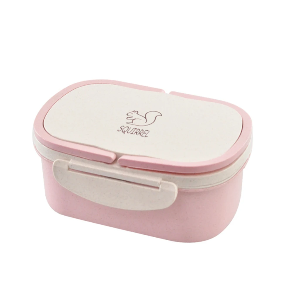 Коробка для приема и хранения еды портативный студенческий Therm двухслойный Ланч-бокс портативный контейнер для хранения еды для пикника - Цвет: light pink