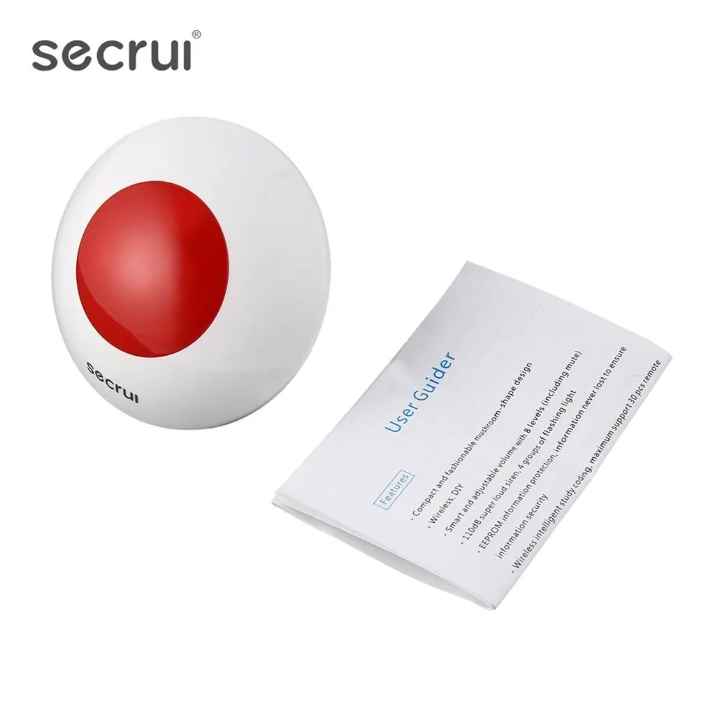 

Indoor Siren Wireless Flashing Siren Alarm Horn Red Light Strobe Siren SECRUI J009 For GSM Home and Business Alarm Security