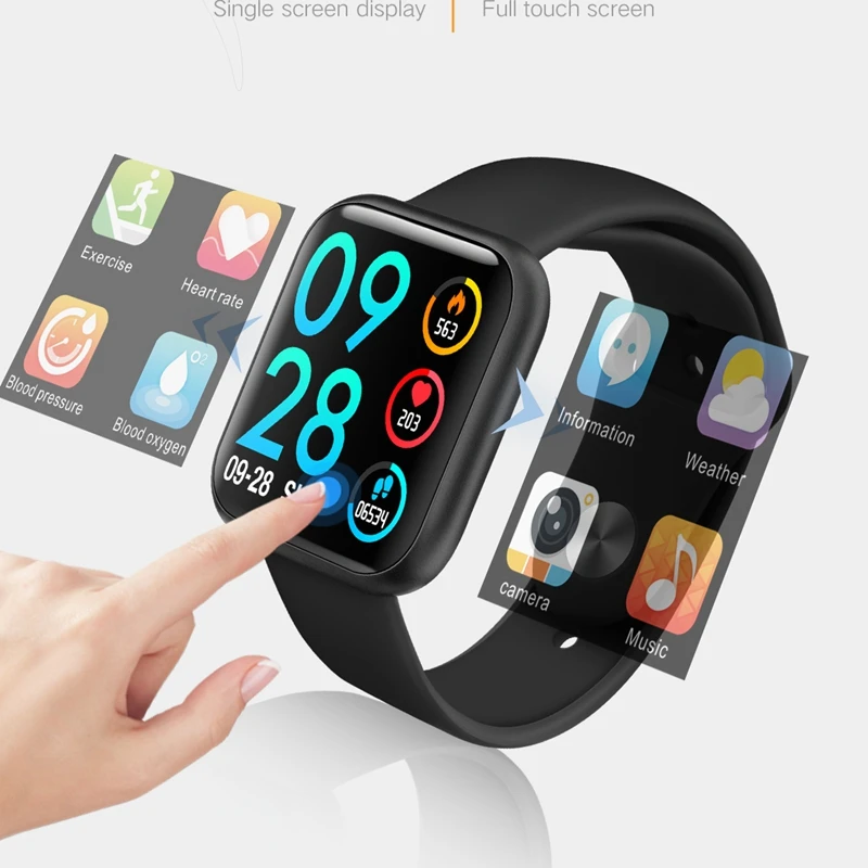 P80 Смарт часы для женщин IP68 Водонепроницаемый Полный сенсорный экран smartwatch для мужчин сердечного ритма для android IOS Pk P70 Relógio inteligente