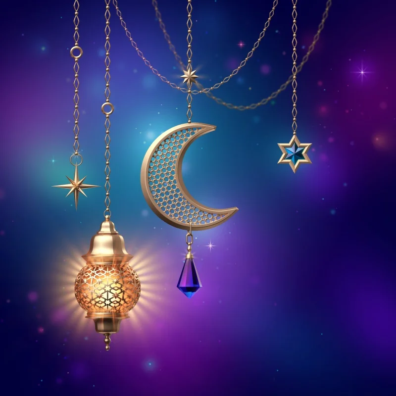 Фотофон Laeacco Ramadan Happy Eid Мубарак мусульманский фонарик Детская сцена виниловый