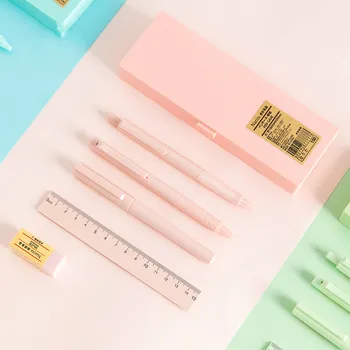 

ins small fresh gel pen stationery set learning office press quick-drying gel pen learning six-piece kawaii stationery