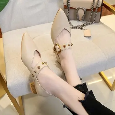 Women's shoes women's 2020 spring new tide women's shoes pointed thick bottom women's shallow mouth shoes British casual shoes Women's shoes women's 2020 spring new tide women's shoes pointed thick bottom women's shallow mouth shoes British casual shoes