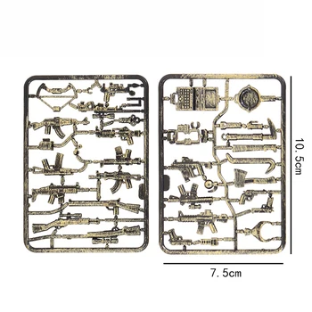 

ww2 Moc modern military brickmania pubg weapon Submachine gun Sniper building block world war part notebook computer bricks toys
