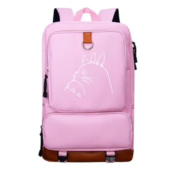 

My Neighbor Totoro Print Backpack Casual Briefcase School Bag Outdoor Bag Backpack Mochila Men's Canvas Travel Bag