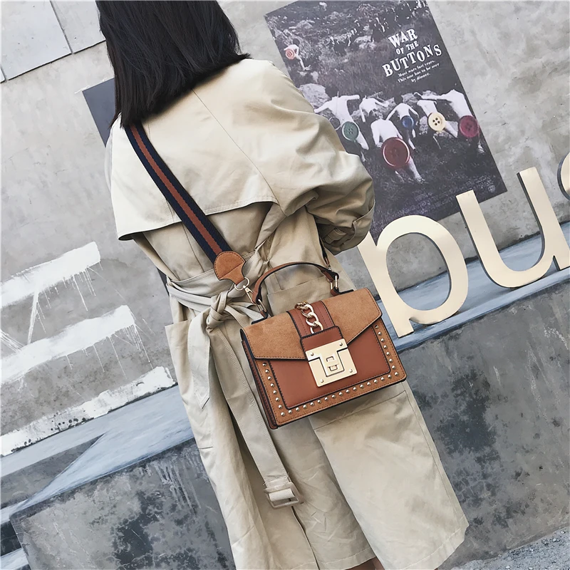 Luxury Handbags Women Bags Designer Rivet crossbody bags for women 2019 Fashion Small Messenger Shoulder bag ladies Hand Bag Red