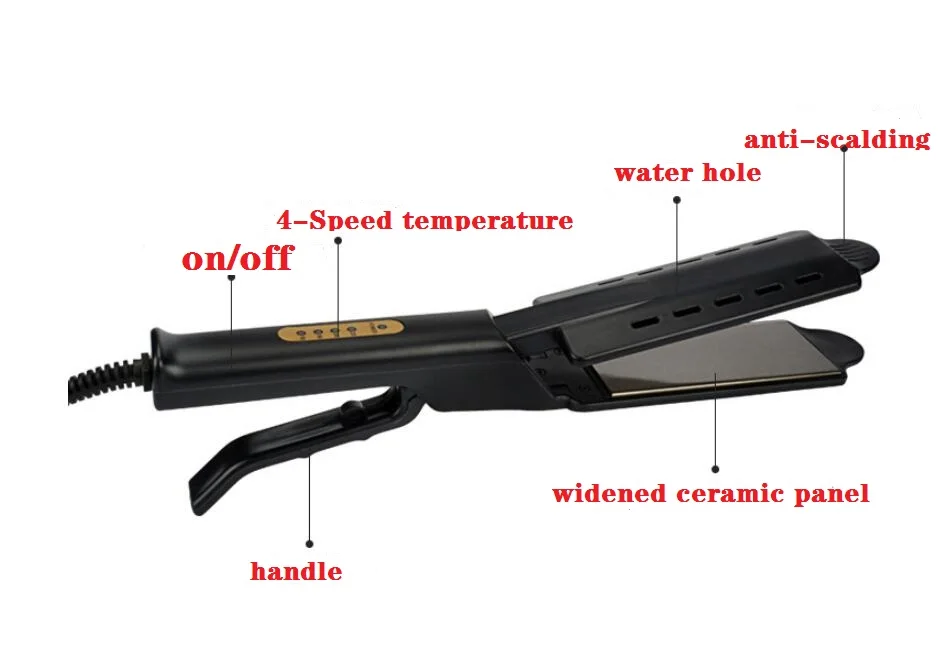 Steam Function Ceramic Flat Iron Hair Straightener 4 Speed Vapor Fast Heating | Красота и здоровье