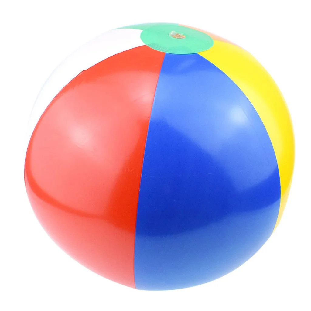 5pcs Inflatable Beach Ball Classic Rainbow Color Pool Party Favors Summer Water Toy Rubber Ball Outdoor Children Toys #B