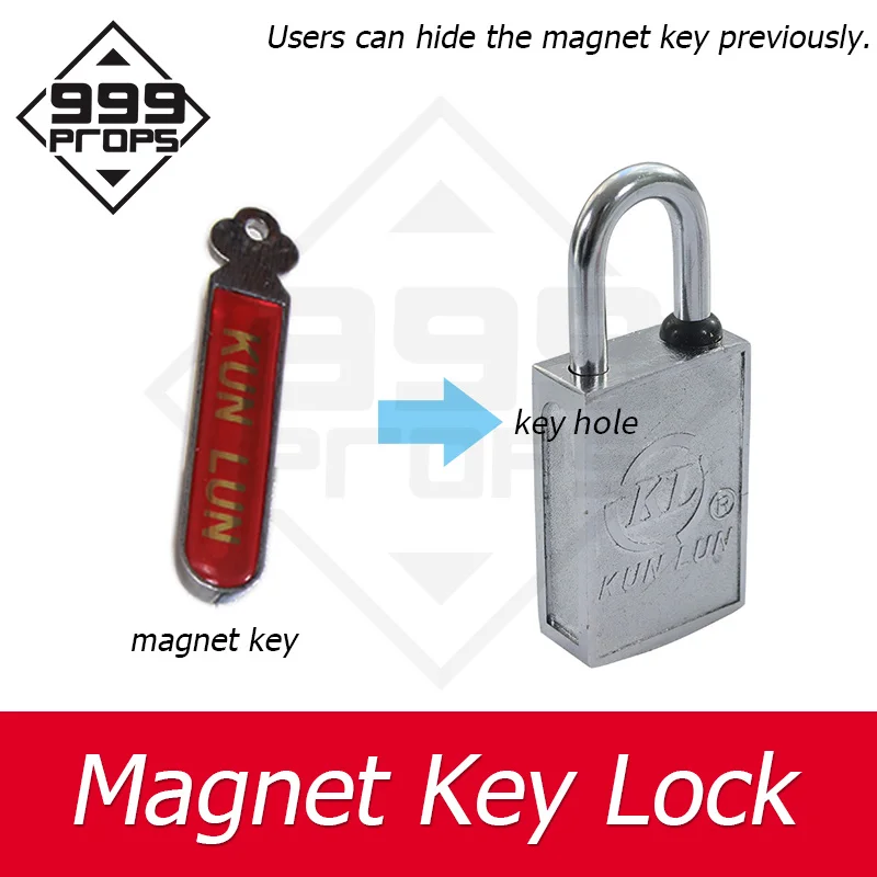

999PROPS Takagism game prop Magnet Key Lock Escape Room Spare Parts installed on door or box or other places
