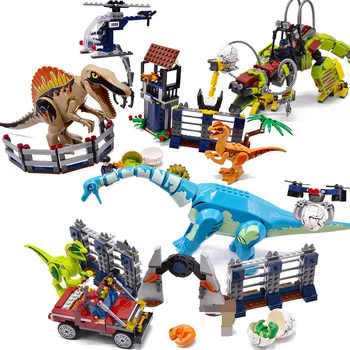 

Jurassic World 2 Building Blocks Dinosaurs Figures Bricks Tyrannosaurus Rex Indominus Rex I-Rex Kids Toys