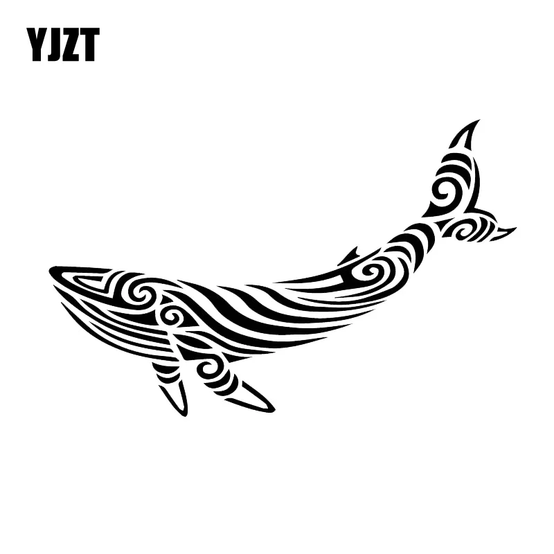 YJZT 9CM*14.1CM Funny Car Decoration Whale Sticker Home Vinyl Decal Black/Silver C30-0119 | Автомобили и мотоциклы