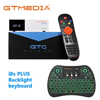 

GTMEDIA GTC decorder I8S Plus teclado gaming DVB-S2 DVB-C DVB-T2 Smart tv Android box 4k Wifi 2.4G GTPlayer Bluetooth Youtube